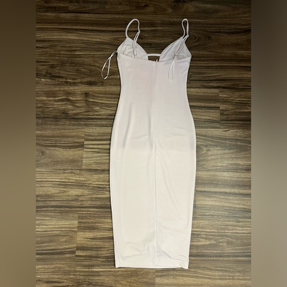 Nasty Gal Dance and Marvel Blush Pink MIDI cut out dress sz XS S - Picture 4 of 4